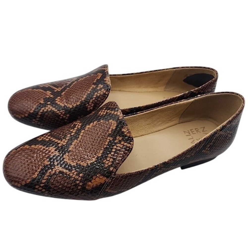 Naturalizer Python Snakeskin Print Flats, Leather uppers, Flats Slip-on, 10 - Picture 3 of 8